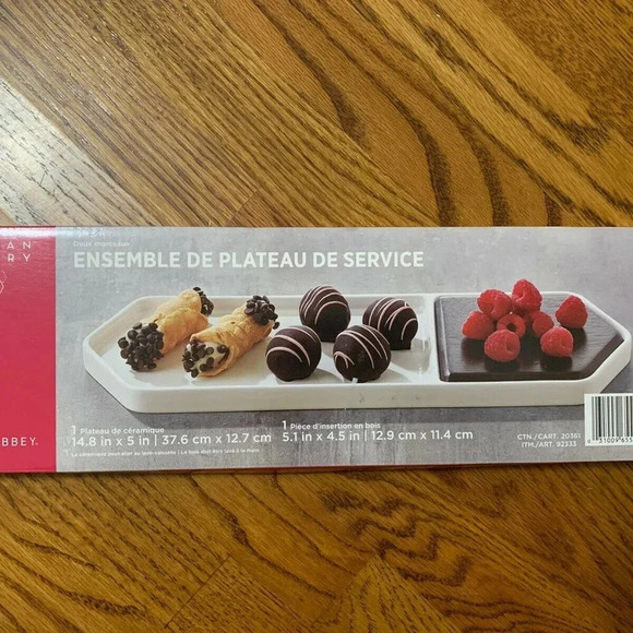 NEW Libbey Urban Story Collection 2pc Serving Tray - Picture 2 of 3